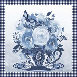 Blue Teacup Bouquet C | Obraz na stenu