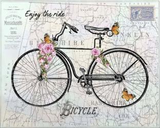 Vintage Bicycle with Map A | Obraz na stenu