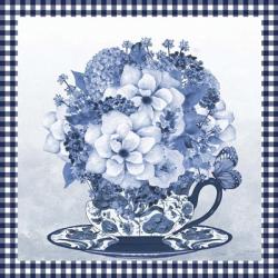 Blue Teacup Bouquet D | Obraz na stenu