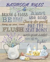 Lavender Bathroom Rules | Obraz na stenu