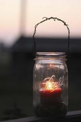 Candle in a Mason Jar | Obraz na stenu