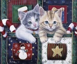 Christmas Calendar Kittens | Obraz na stenu