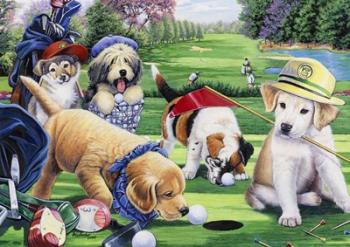 Golfing Puppies | Obraz na stenu