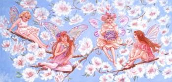 Four Fairies On A Branch | Obraz na stenu