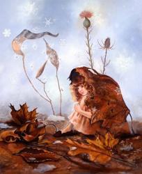 Thumbelina In Leaves | Obraz na stenu