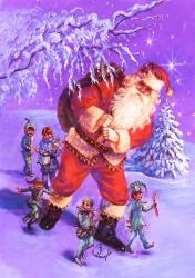 Santa And Elves | Obraz na stenu