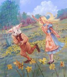 Alice And White Rabbit | Obraz na stenu