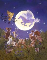 Little Animals Looking At The Moon | Obraz na stenu