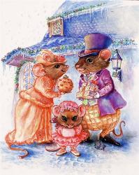 Mouse Christmas Gifts | Obraz na stenu