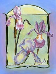 Art Deco Irises | Obraz na stenu