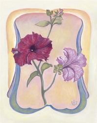 Art Deco Petunias | Obraz na stenu