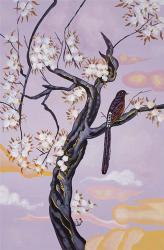 Bird On Lavender | Obraz na stenu