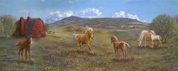 Horses And Barn | Obraz na stenu