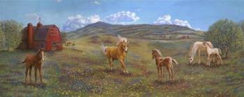 Horses And Barn | Obraz na stenu