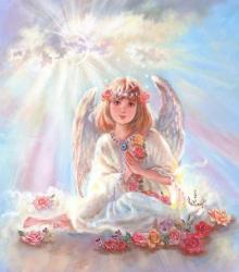 Girl Angel On Cloud | Obraz na stenu