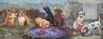 Puppies And Pond | Obraz na stenu