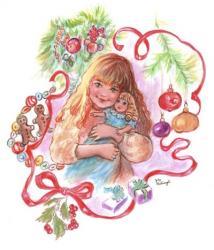 Little Girl's Christmas | Obraz na stenu