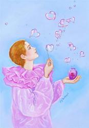 Pierrot's Bubbles Of Love | Obraz na stenu