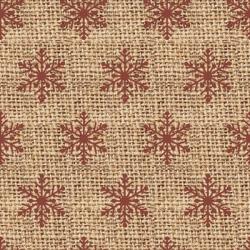 Burlap Red Snowflakes | Obraz na stenu