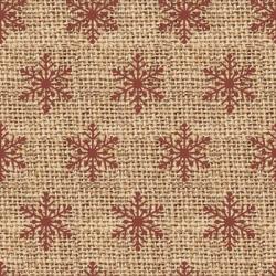 Burlap Red Snowflakes | Obraz na stenu