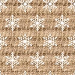 Burlap White Snowflakes | Obraz na stenu