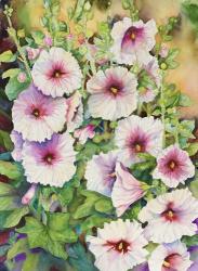 Red Centered Hollyhocks | Obraz na stenu