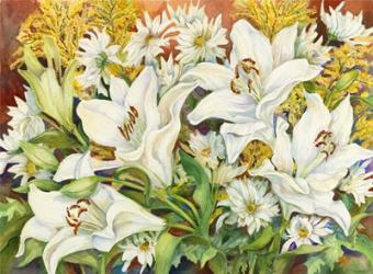 Lilies and Daisies | Obraz na stenu