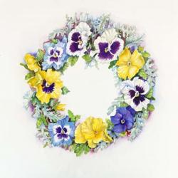 Pansy Wreath | Obraz na stenu