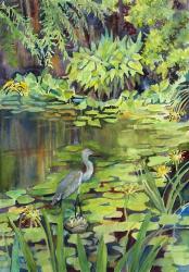 Heron on a Pond | Obraz na stenu