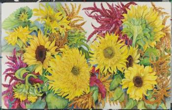 Sunflowers And Amaranth | Obraz na stenu
