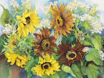 Queen Anne Lace & Sunflowers | Obraz na stenu