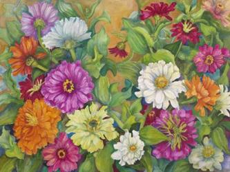 Zinnias Palette Of Color | Obraz na stenu