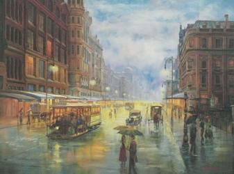 Rainy Night - Collins St. Melbourne | Obraz na stenu