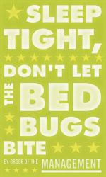 Sleep Tight, Don't Let the Bedbugs Bite (green & white) | Obraz na stenu