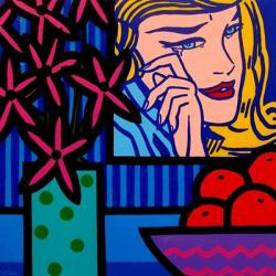 Still Life With Lichtenstein Crying Girl | Obraz na stenu
