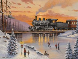 Railroad On The Ice Bridge | Obraz na stenu