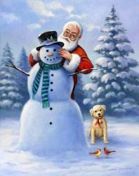 Santa & Snowman | Obraz na stenu