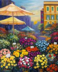 Tuscan Flower Market | Obraz na stenu
