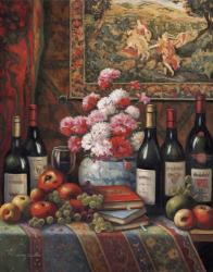 Wine And Floral IV | Obraz na stenu