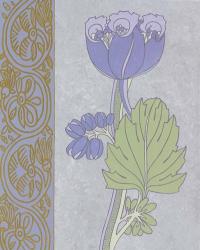 Blue Tulip With Left Border | Obraz na stenu