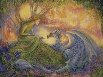 The Dryad and The Dragon | Obraz na stenu