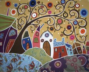 Swirl Tree Town | Obraz na stenu