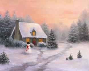 Snowman Cottage | Obraz na stenu