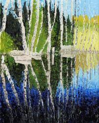 Birch Tree Reflections | Obraz na stenu