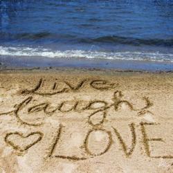 Live Laugh Love In The Sand | Obraz na stenu
