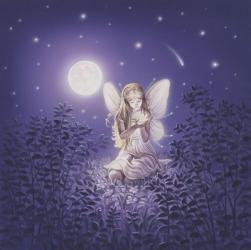 Girl With Night Flower | Obraz na stenu