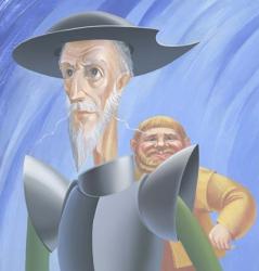 Don Quixote And Sancho Panza | Obraz na stenu