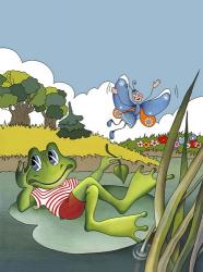 Little Frog And Butterfly | Obraz na stenu