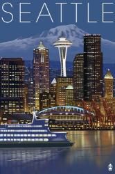 Seattle At Night | Obraz na stenu