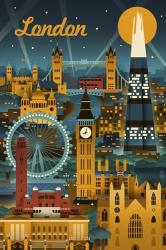 London Evening Ferris Wheel | Obraz na stenu